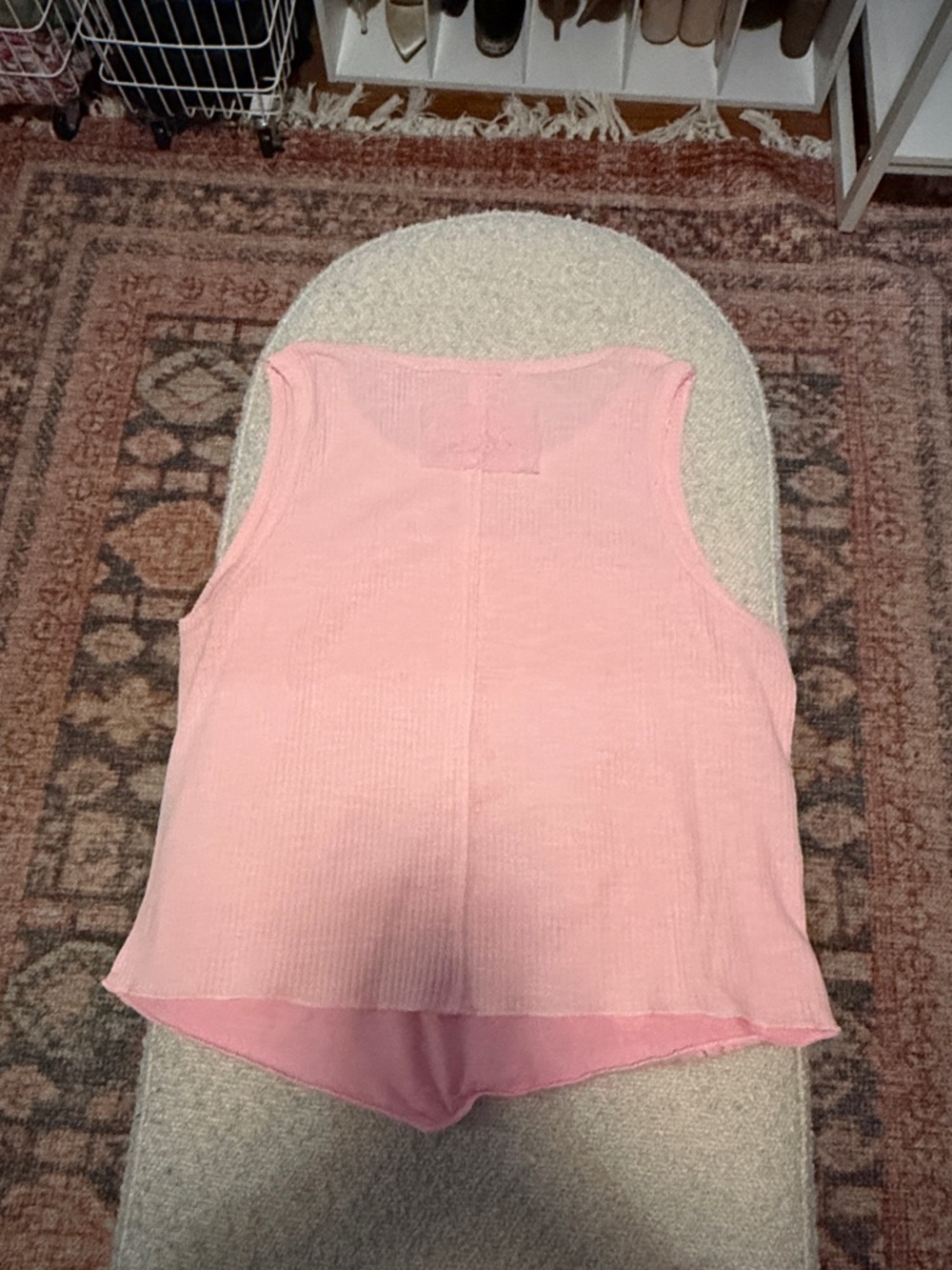 POL Soft Pink Ribbed Tank - Picture 3 of 3
